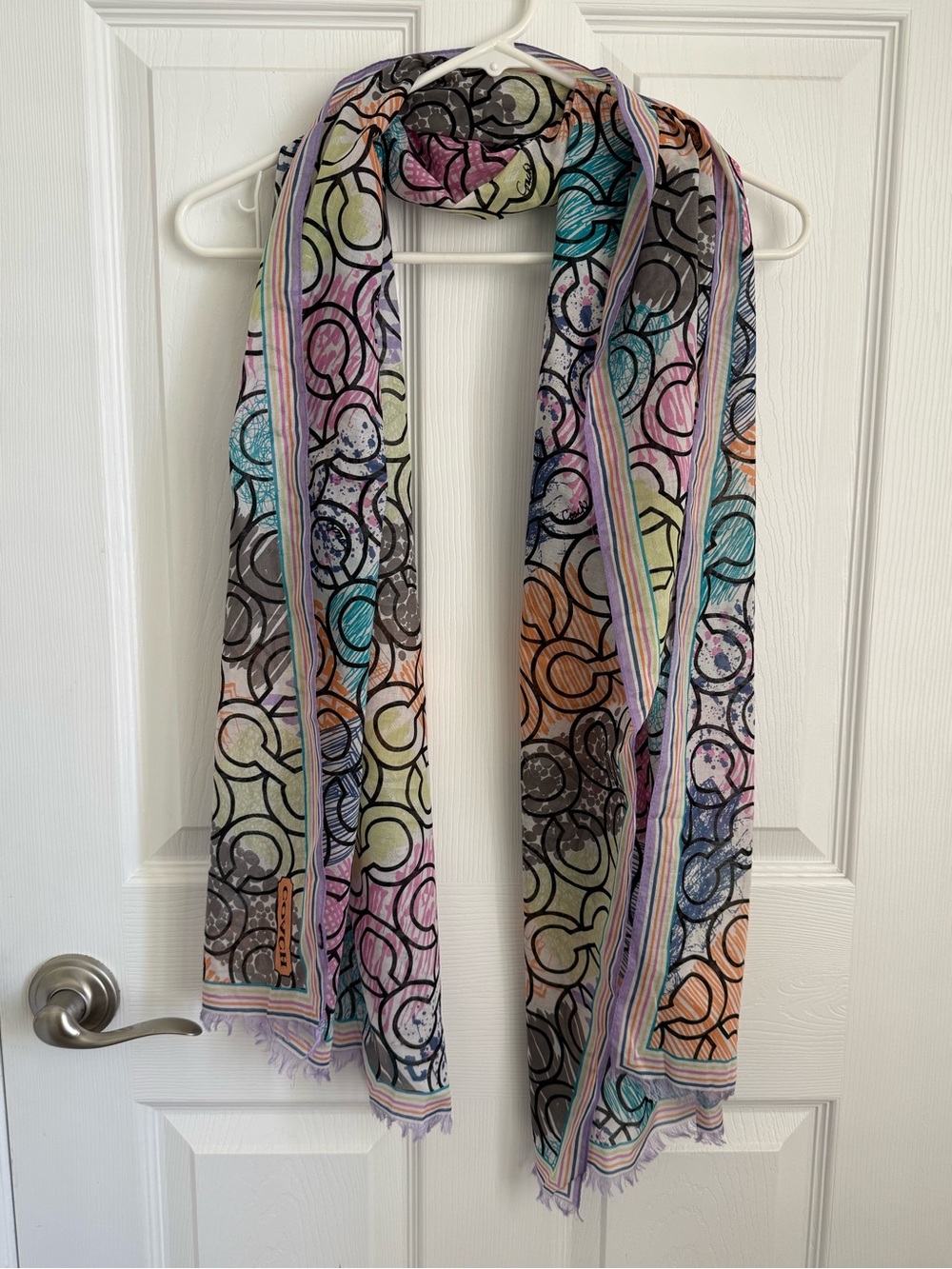 Coach poppy graffiti style Lightweight Scarf